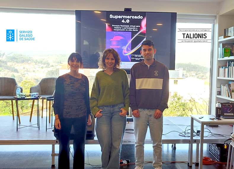 Nuria Garcia Gonzalo, Manuel Lagos y Betania Groba que participaron en la jornada