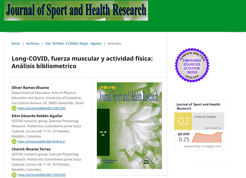 Captura de pantalla de la revista donde se publica el articulo