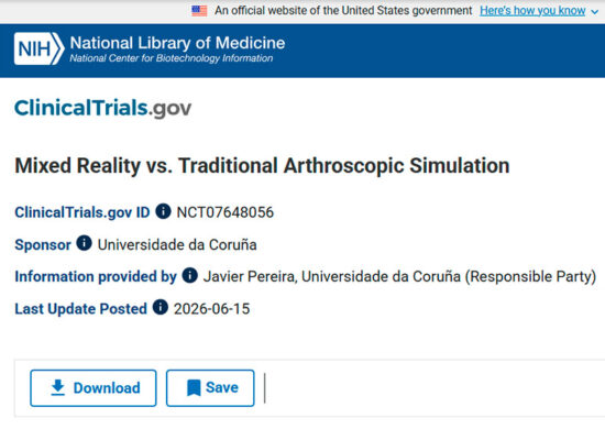 Captura web de la página de ClinicalTrials donde se publica el estudio