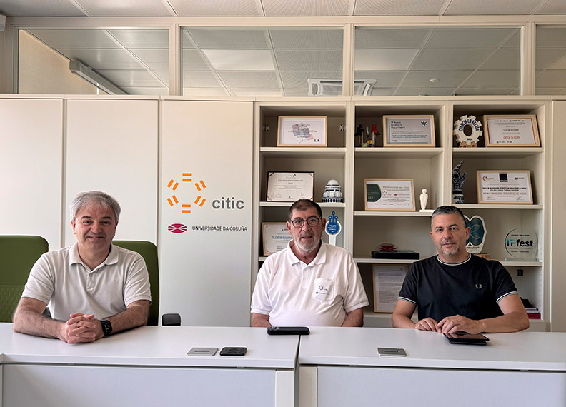 Manuel Penedo, Javier Pereira y Paulo Veloso se reunen en el CITIC