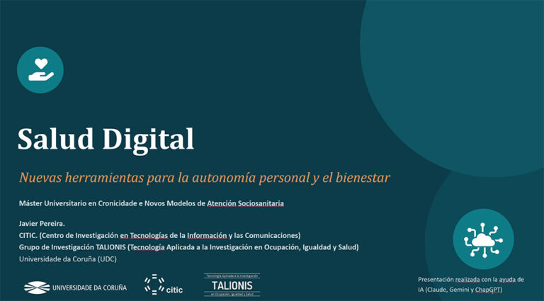 Primera dispositiva de la presentacion con el titulo "Salud Digital"